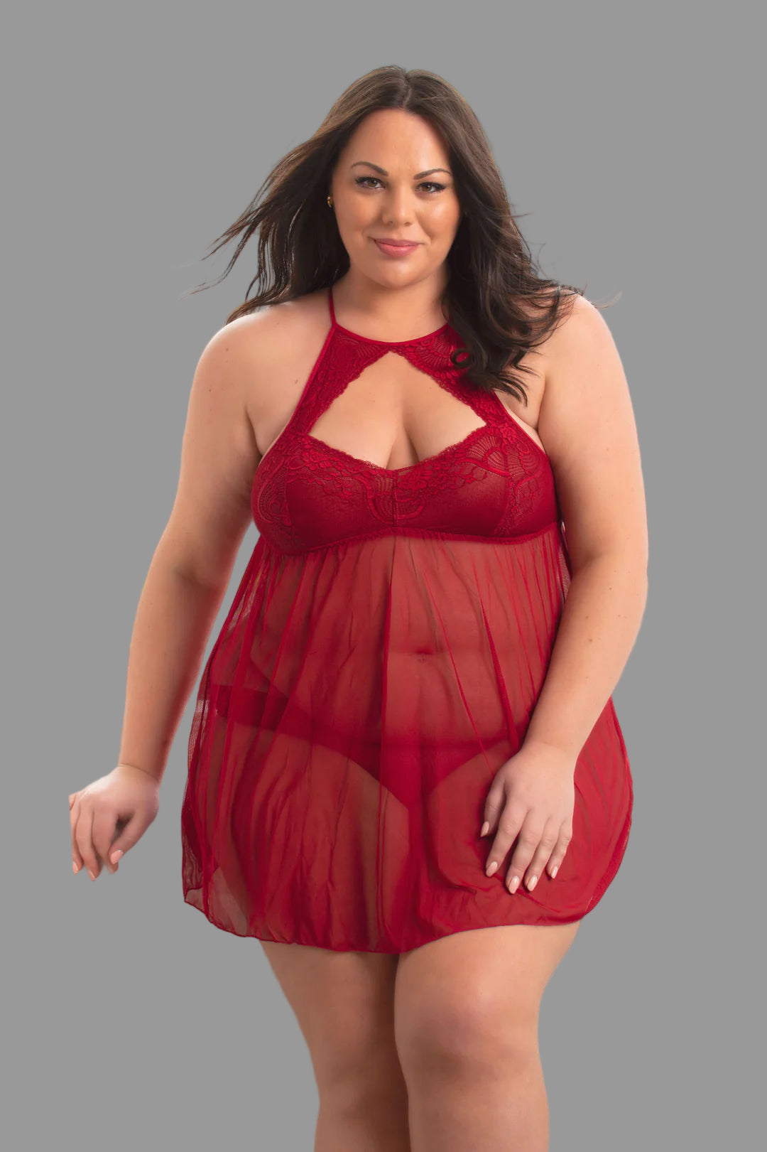 Cleo Bordeaux Babydoll