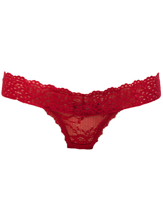 Κοκκινο Στρινγκ με Δαντελα Perfect4U