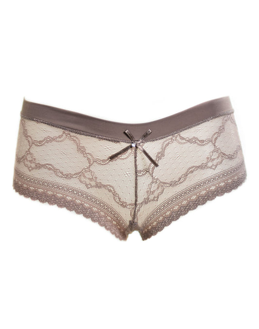 Απαλο Καφε Βραζιλιάνικο Μποξερ με Δαντελα